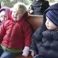 Sophie, Grace and Fred on the zoo train, Fred in Monkstown, County Dublin, Ireland - 2nd February 2010