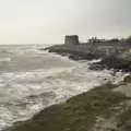 A stormy sea and a Martello tower, East Lane, Bawdsey, The BBs with Ed Sheeran, Fred's Haircut, and East Lane, Diss, Ipswich and Bawdsey  - 21st February 2010