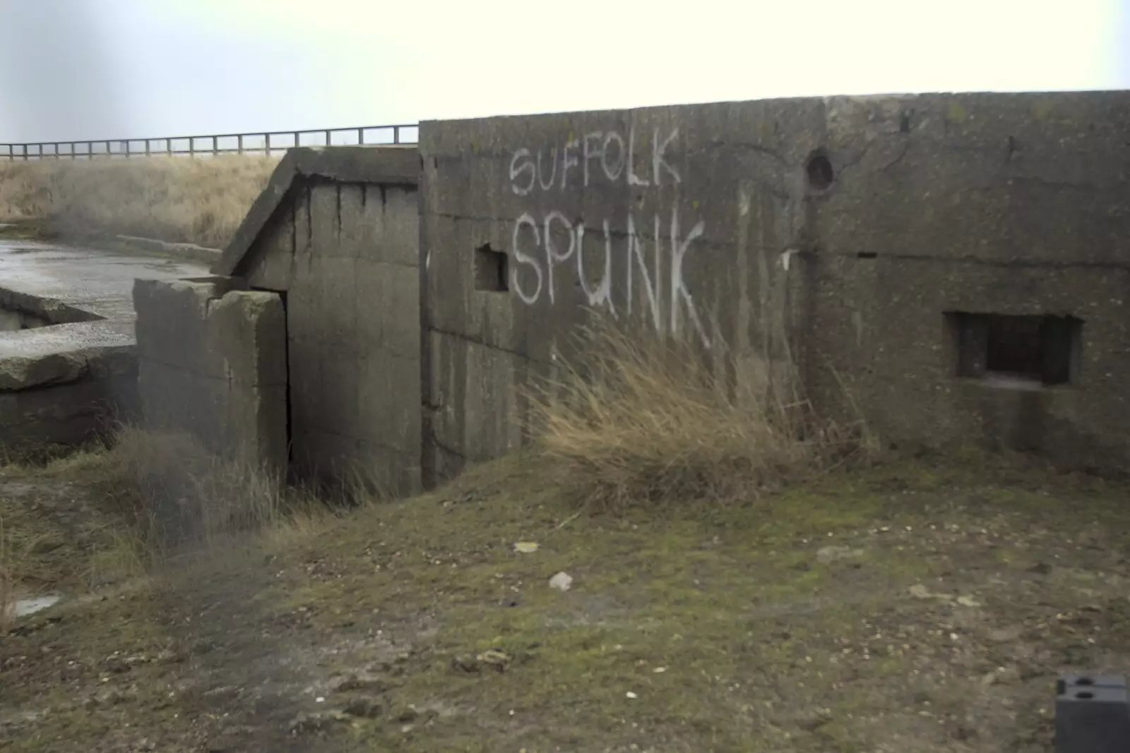 Partisan graffiti, from The BBs with Ed Sheeran, Fred's Haircut, and East Lane, Diss, Ipswich and Bawdsey  - 21st February 2010