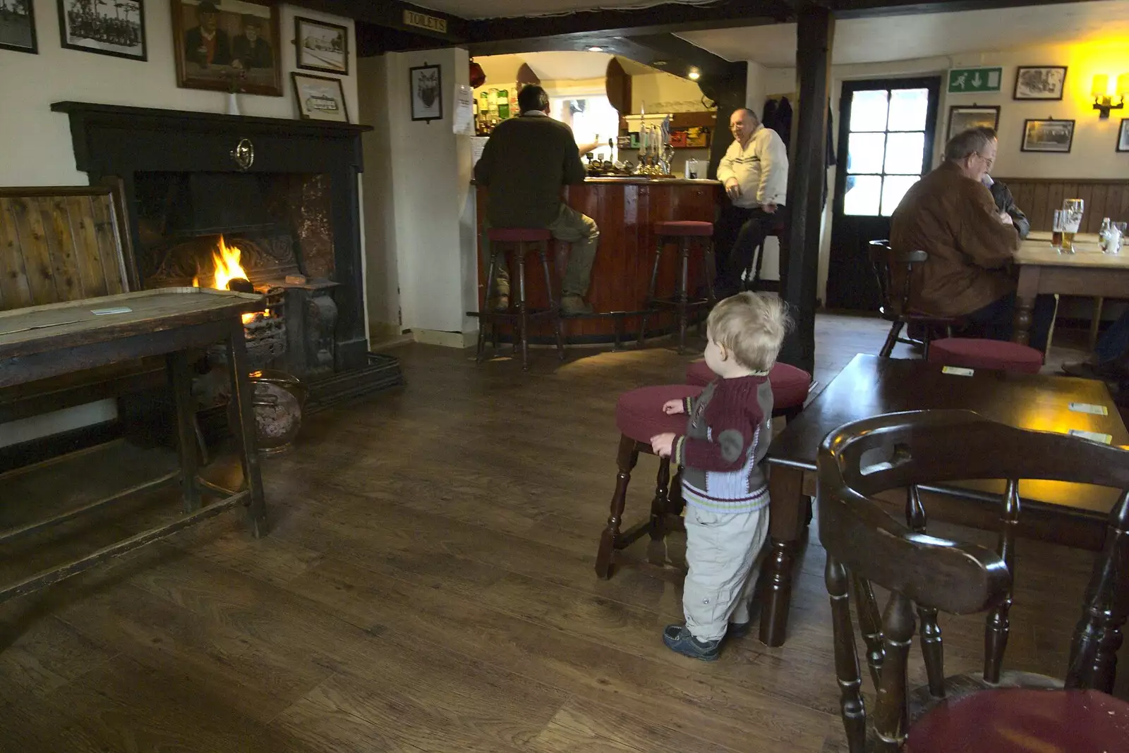 Fred considers a trip to the fireplace, from The BBs with Ed Sheeran, Fred's Haircut, and East Lane, Diss, Ipswich and Bawdsey  - 21st February 2010