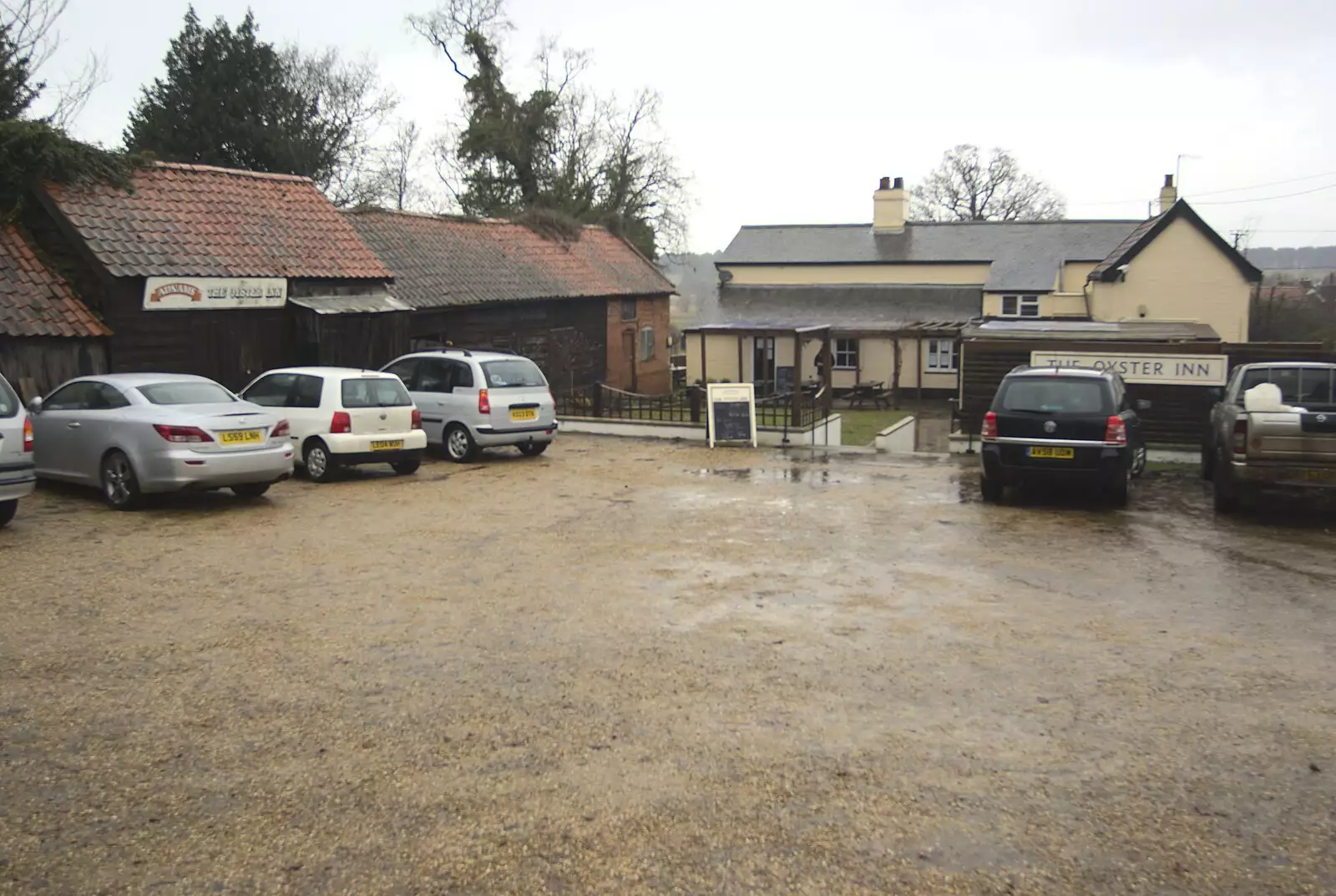 The Oyster Inn car park, from The BBs with Ed Sheeran, Fred's Haircut, and East Lane, Diss, Ipswich and Bawdsey  - 21st February 2010