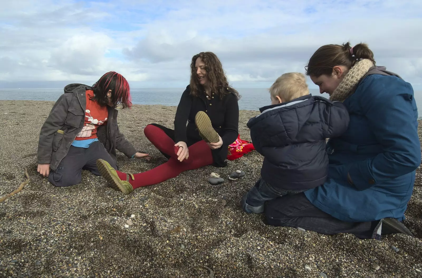 Hanging out on the beach, from A Day in Greystones, County Dublin, Ireland - 28th February 2010