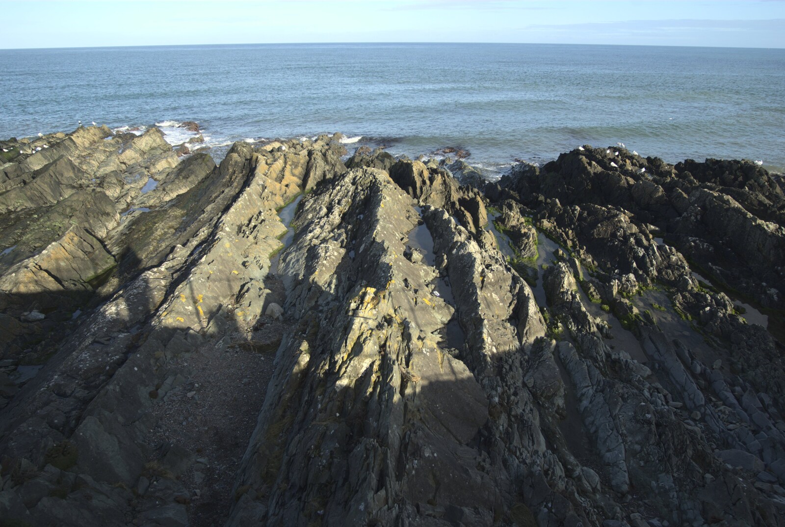 Jagged rocks by the sea from A Day in Greystones, County Dublin, Ireland - 28th February 2010