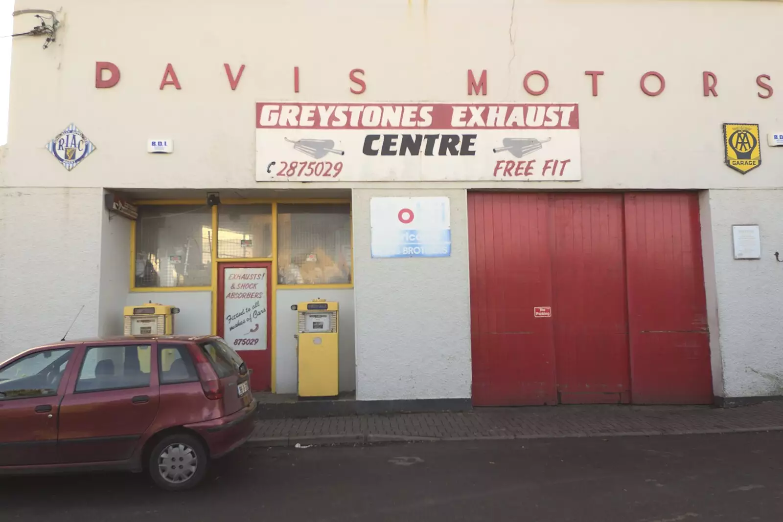 Davis Motors petrol station, Greystones, from A Day in Greystones, County Dublin, Ireland - 28th February 2010