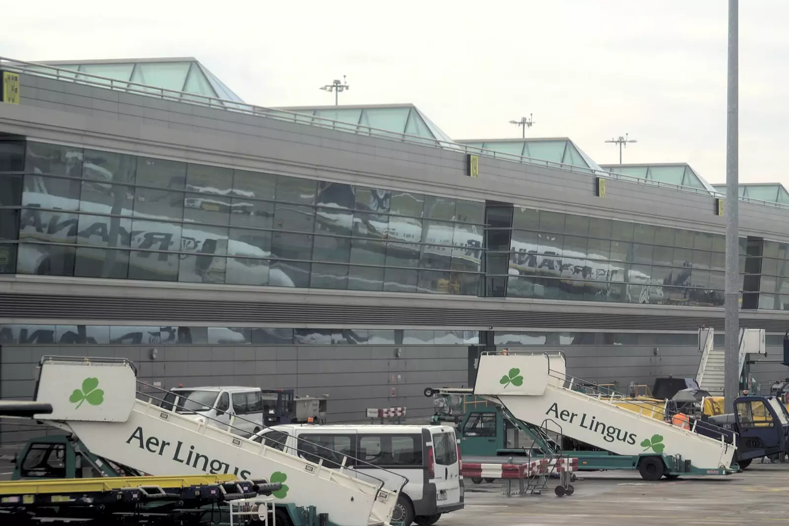 Dublin Airport's new terminal, from A Day in Greystones, County Dublin, Ireland - 28th February 2010