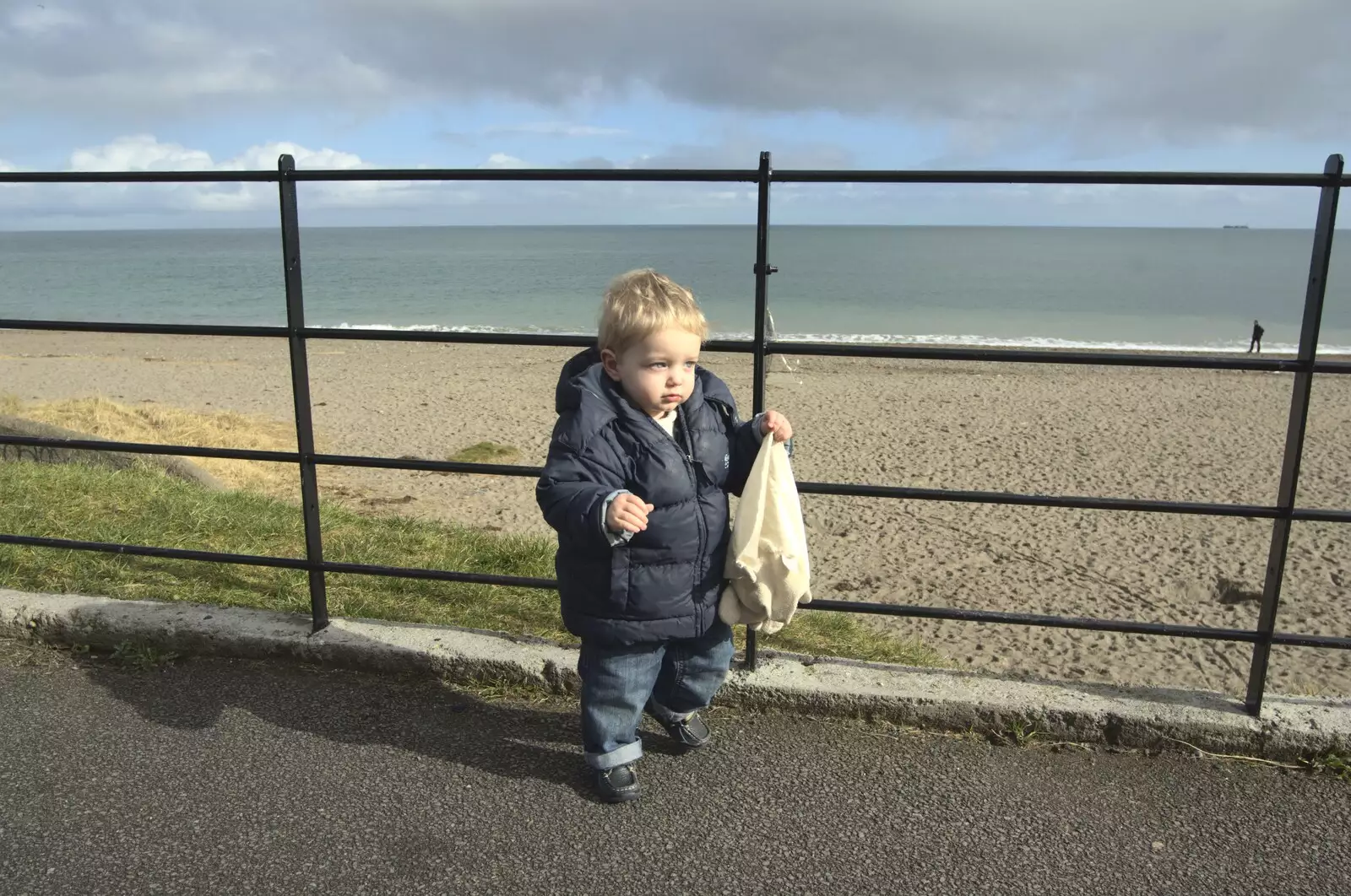 Fred roams around with Silky Sue, from A Day in Greystones, County Dublin, Ireland - 28th February 2010