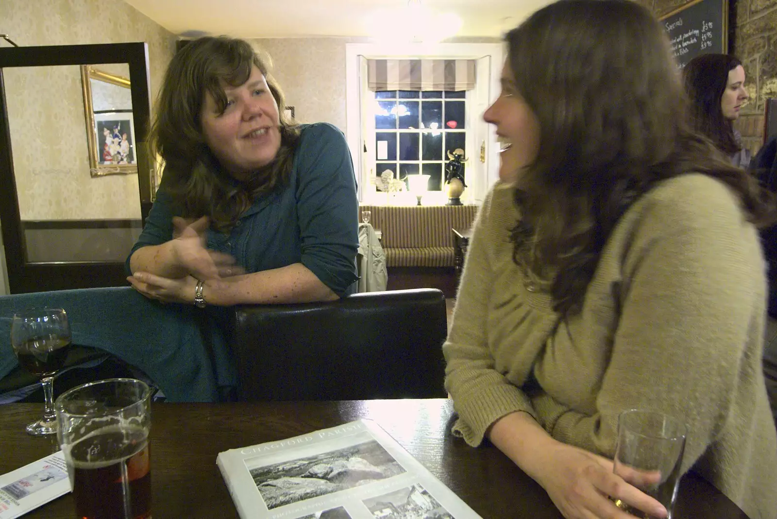 Sis and Isobel in the Three Crowns, from Easter in Chagford and Hoo Meavy, Devon - 3rd April 2010