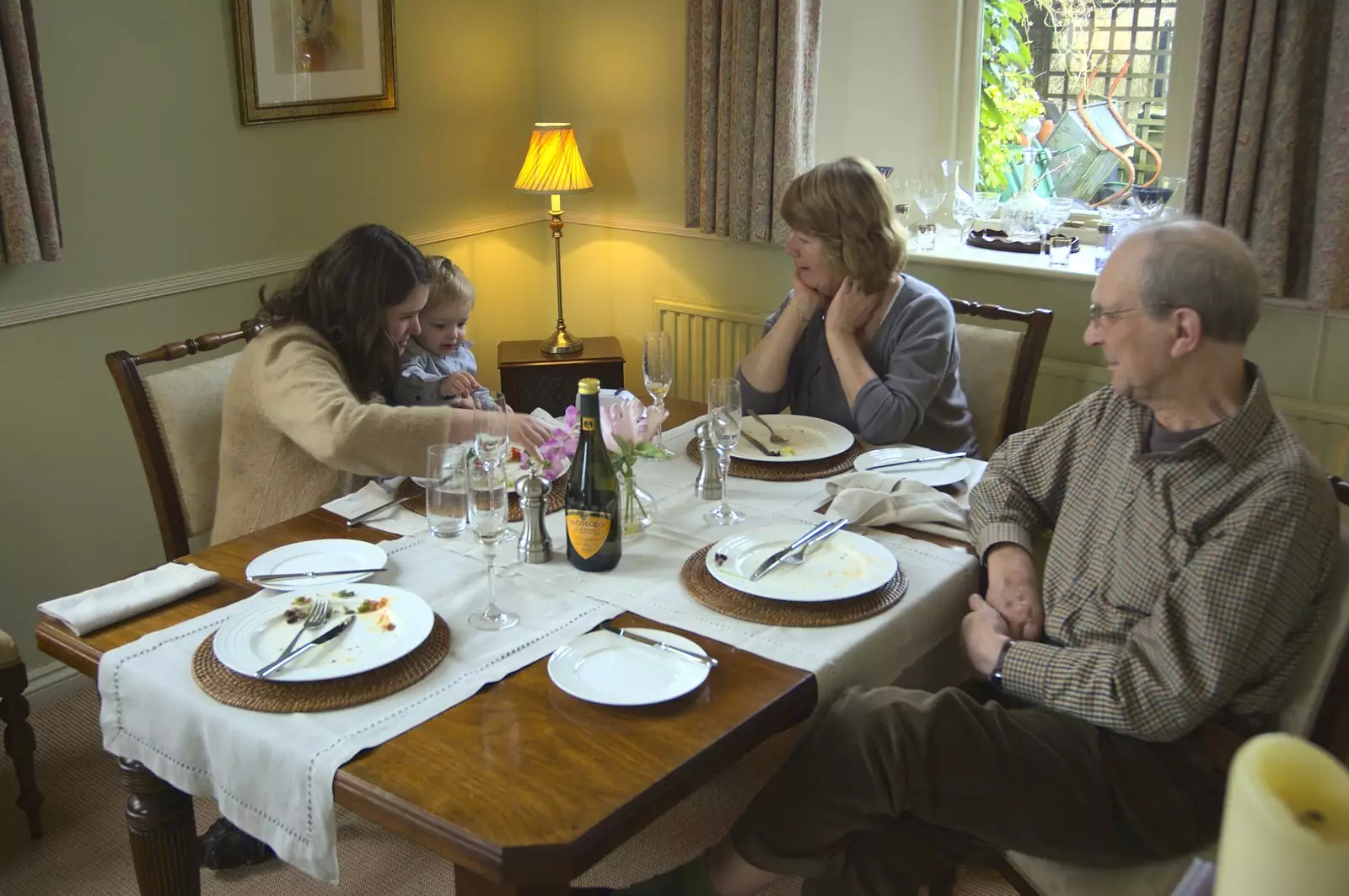 We're at Grandma J's for lunch, from Easter in Chagford and Hoo Meavy, Devon - 3rd April 2010