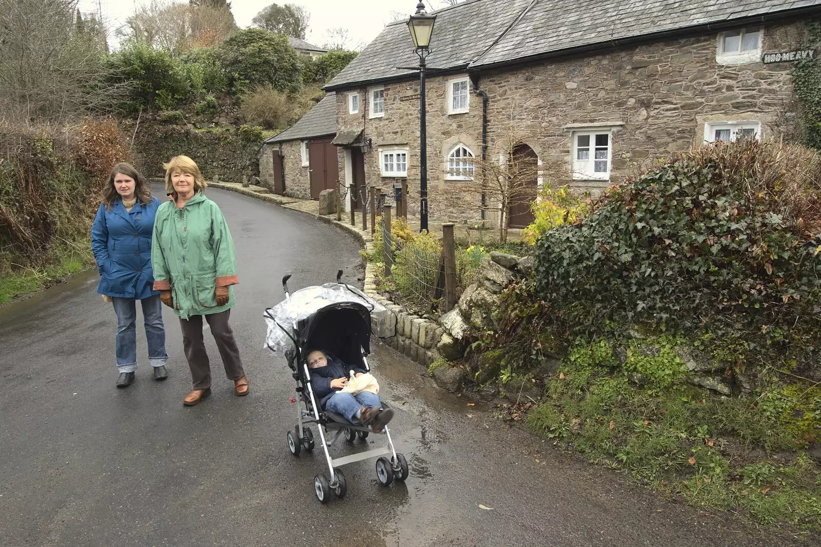 Isobel and Mother, with Fred, in Hoo Meavy, from Easter in Chagford and Hoo Meavy, Devon - 3rd April 2010