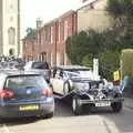 A nice old car drives down Church Street, Eye, Stupid Volcanic Ash: Southwold and Stuston Farm Shop, Suffolk - 18th April 2010