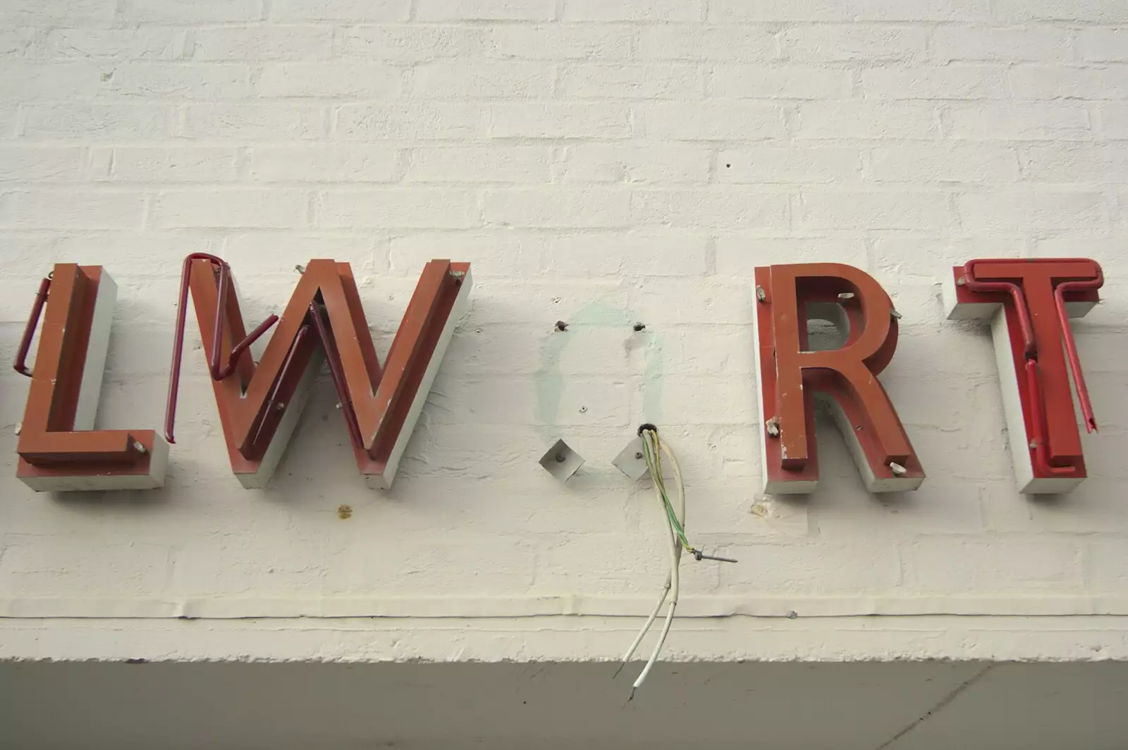 The remains of a wrecked neon sign, from A Trip to Norwich, and Ipswich Dereliction, Norfolk and Suffolk - 24th April 2010