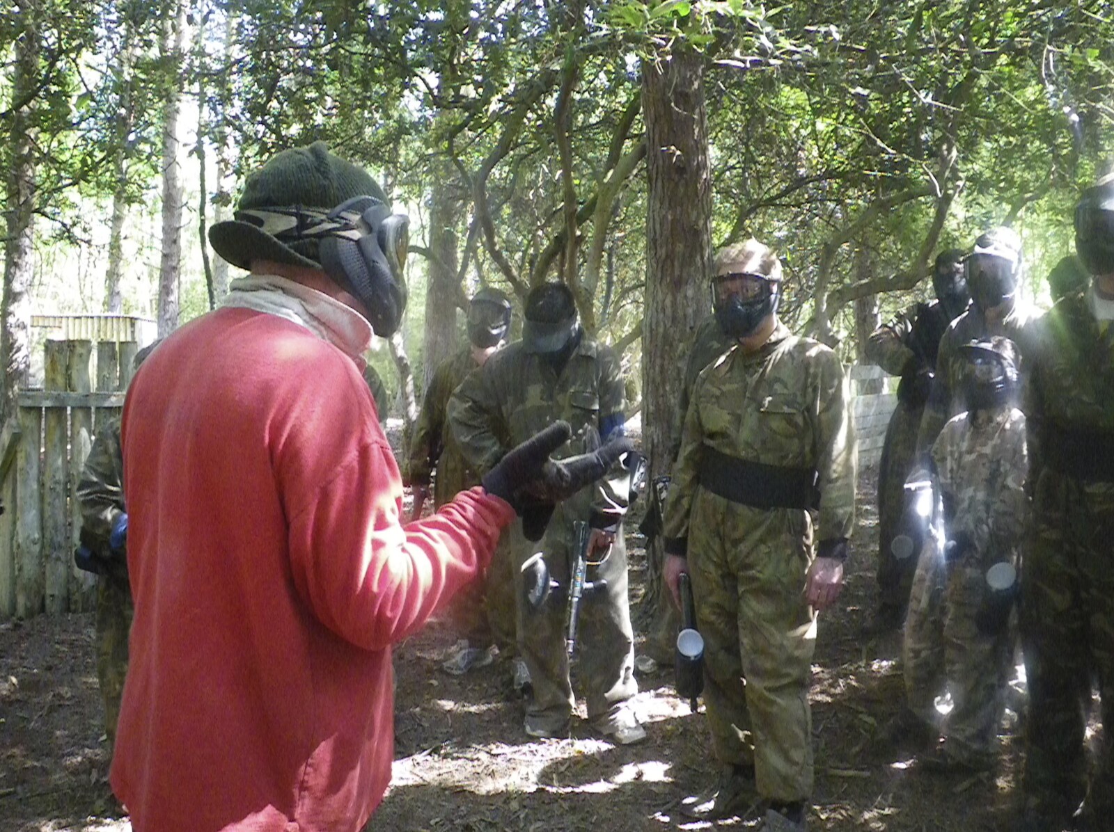 Nosher's Stag Weekend: Paintball at Emery Down, and Lymington, Hampshire - 22nd May 2010: We get the pre-balling pep talk