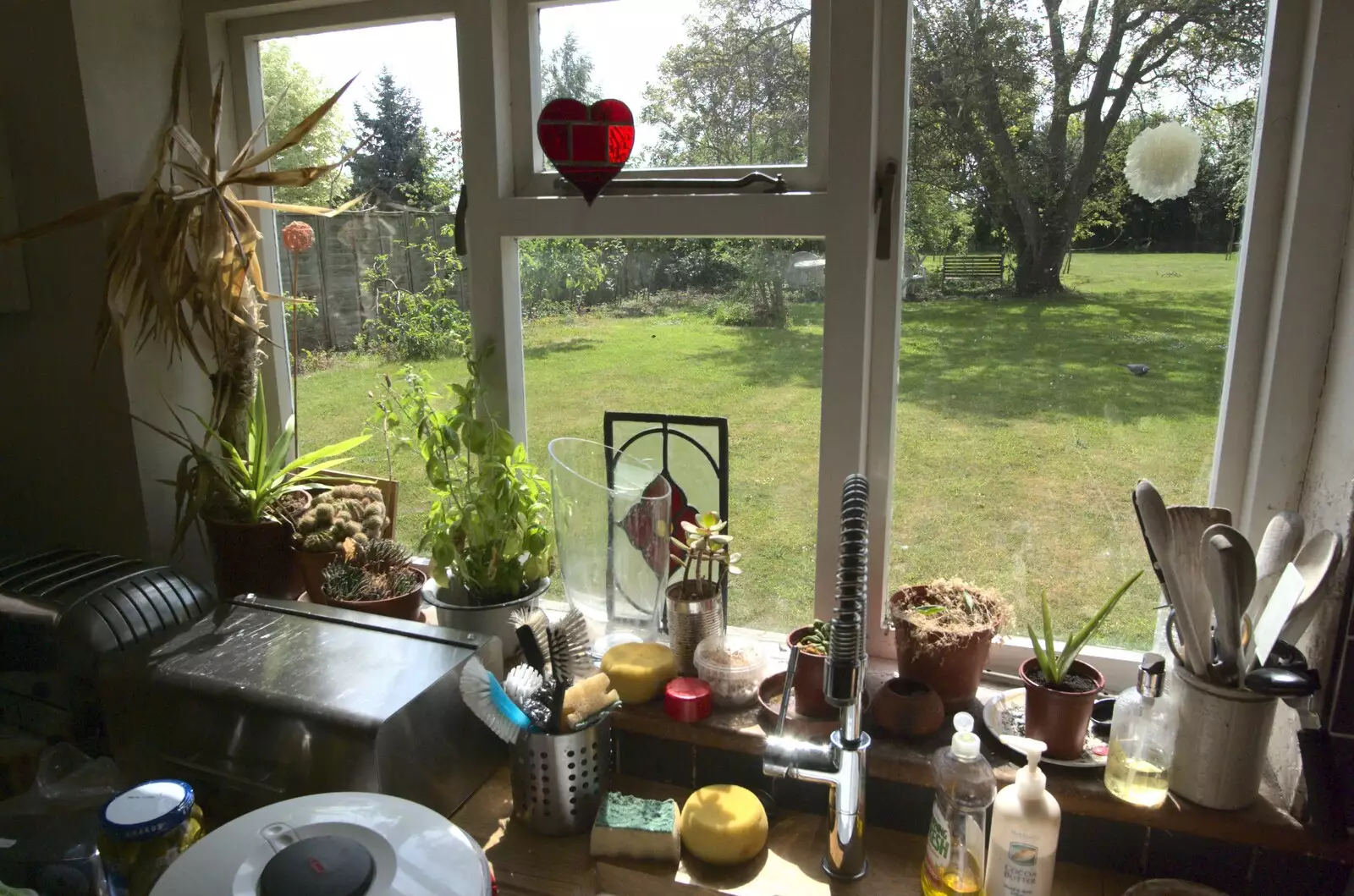 The view from the kitchen sink, from A Barbeque at Wavy and Martina's, Thrandeston, Suffolk - 30th May 2010