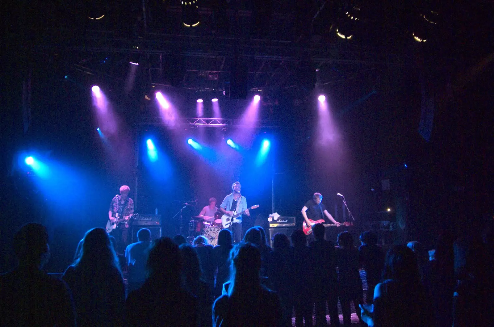 The first band is on stage, from The BBs with Ed Sheeran Up The Junction, Clifton Way, Cambridge - 1st June 2010