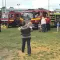 Isobel takes Fred to see fire engines, Fred at the Carnival, Brewer's Green Lane, Diss, Norfolk - 21st June 2010