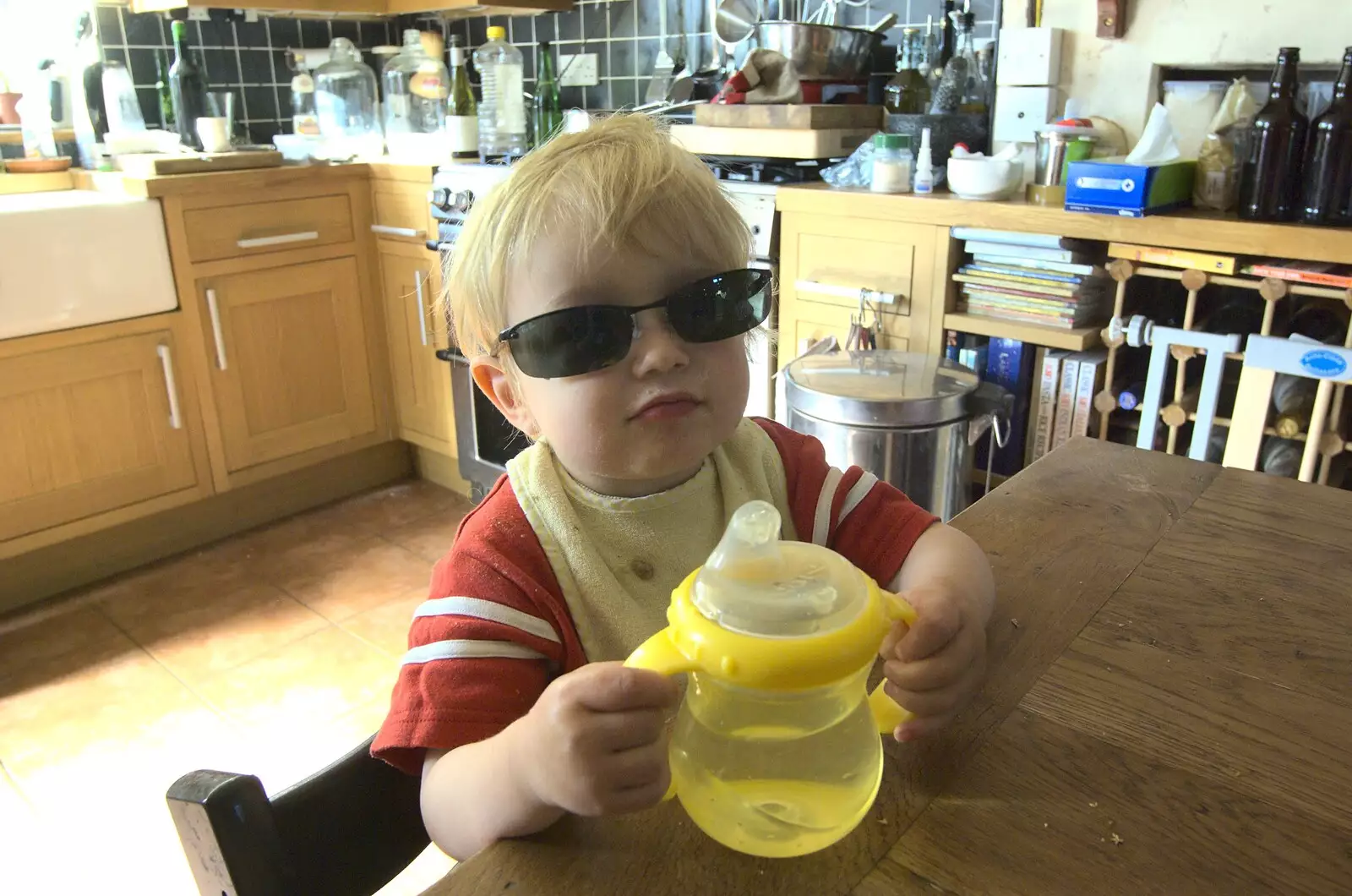 A sippy cup and comedy shades, from Fred at the Carnival, Brewer's Green Lane, Diss, Norfolk - 21st June 2010