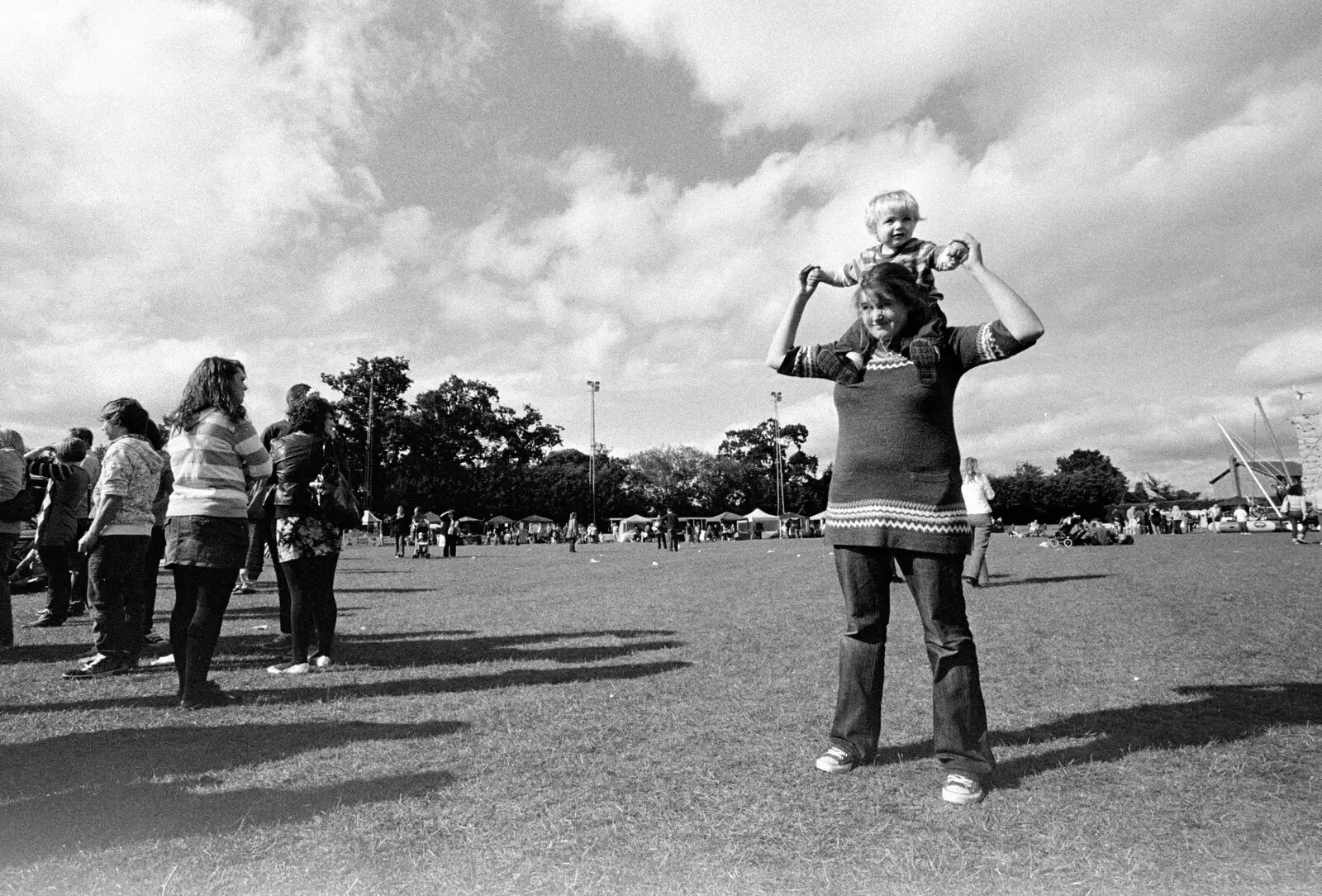 Isobel gives Fred a piggyback, from Fred at the Carnival, Brewer's Green Lane, Diss, Norfolk - 21st June 2010