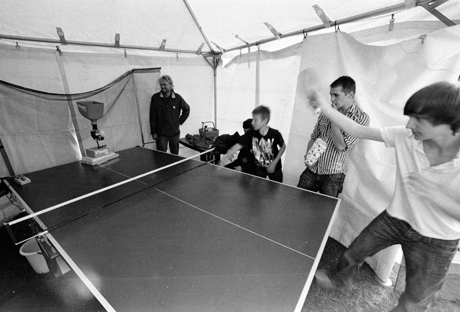 Fred at the Carnival, Brewer's Green Lane, Diss, Norfolk - 21st June 2010: Wavy in the Ping Pong tent