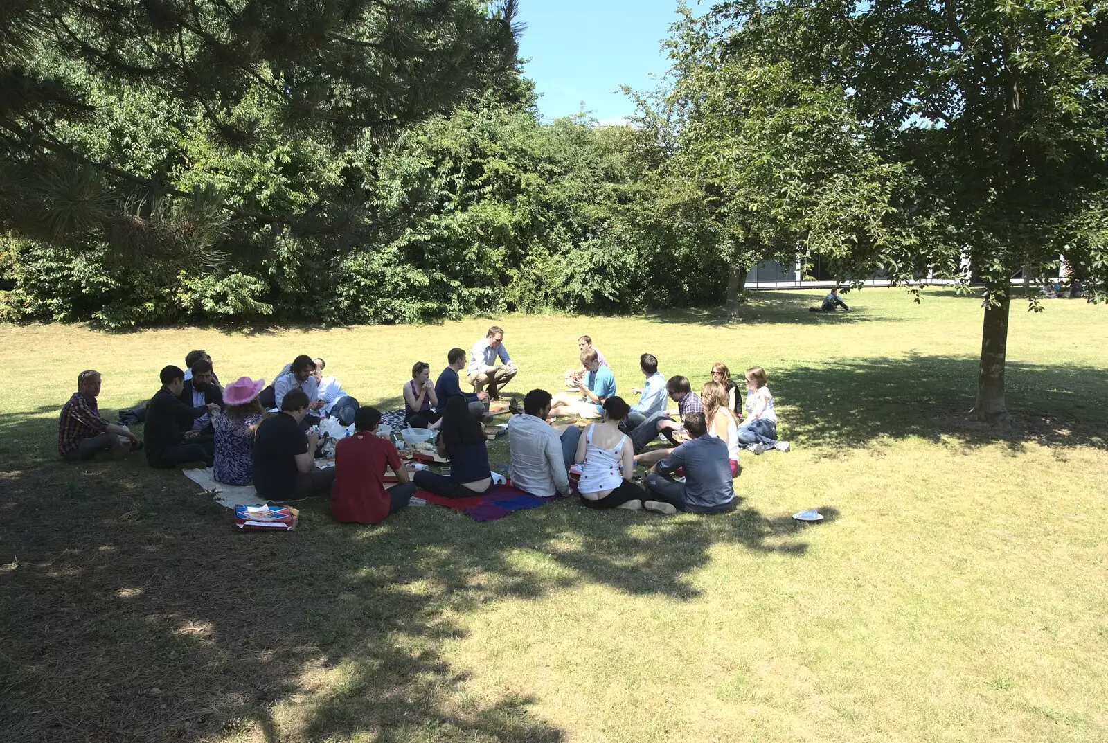 The Taptu gang in the Science Park, from A Taptu Science Park Picnic, and Wedding Guests Arrive, Cambridge and Brome, Suffolk - 1st July 2010