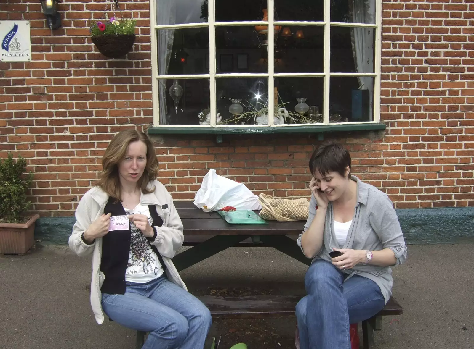 Martina and Gemma, from Wedding-Eve Beers at The Swan Inn, Brome, Suffolk - 2nd July 2010