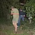 The gang bursts through the hedge, Wedding-Eve Beers at The Swan Inn, Brome, Suffolk - 2nd July 2010