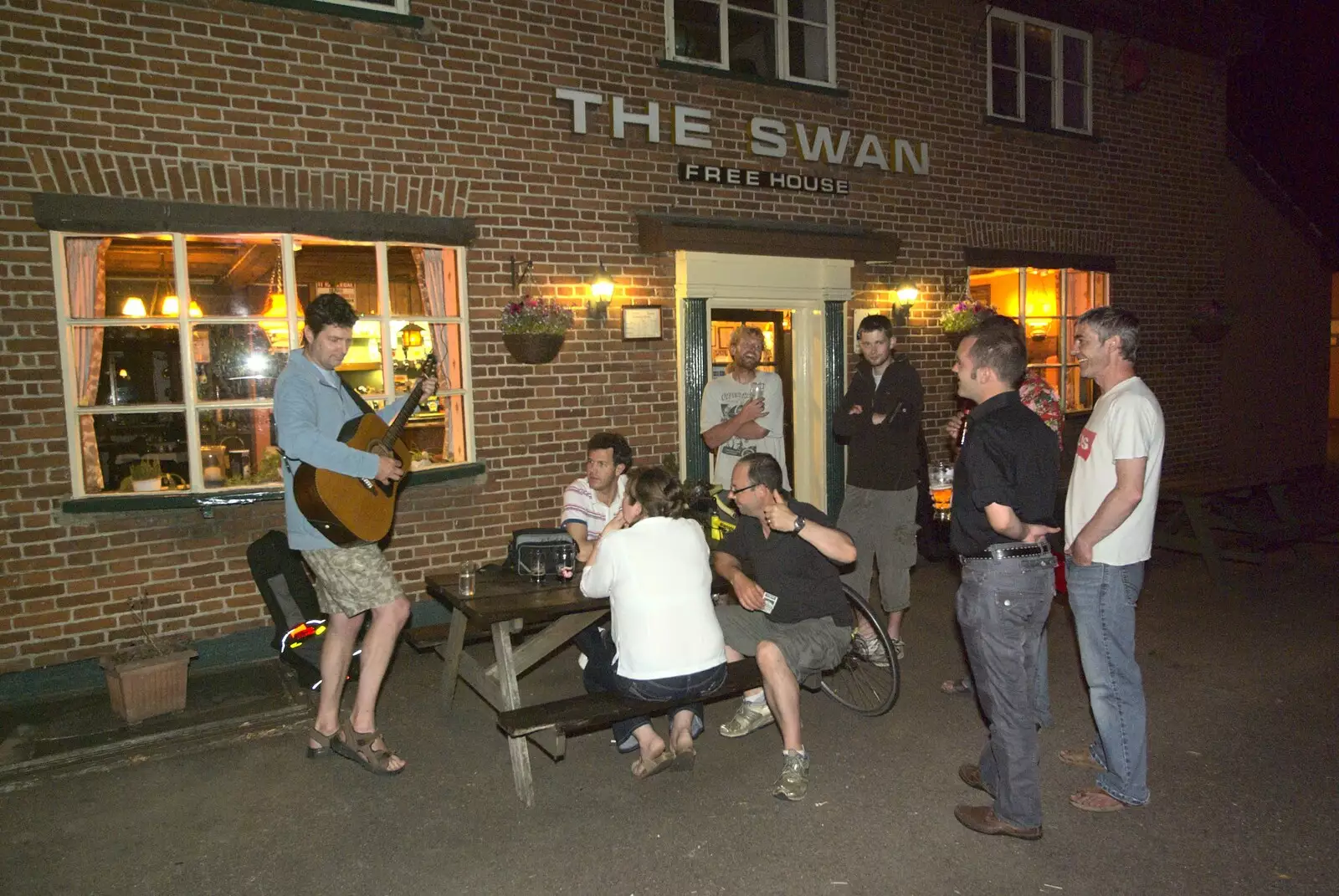 Sean's got a guitar, from Wedding-Eve Beers at The Swan Inn, Brome, Suffolk - 2nd July 2010