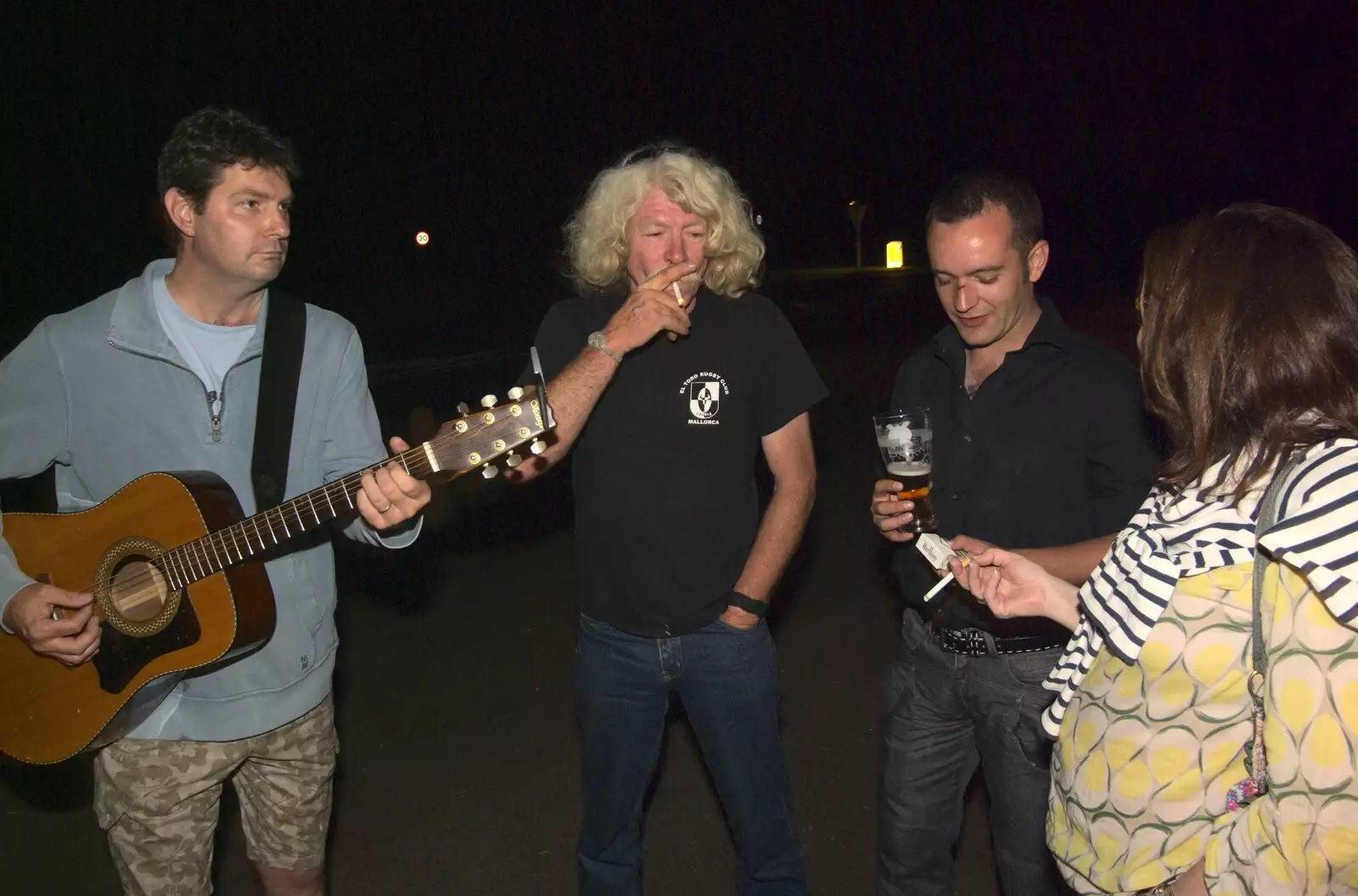 Sean, Chuck from Mallorca, James and Hedwig , from Wedding-Eve Beers at The Swan Inn, Brome, Suffolk - 2nd July 2010