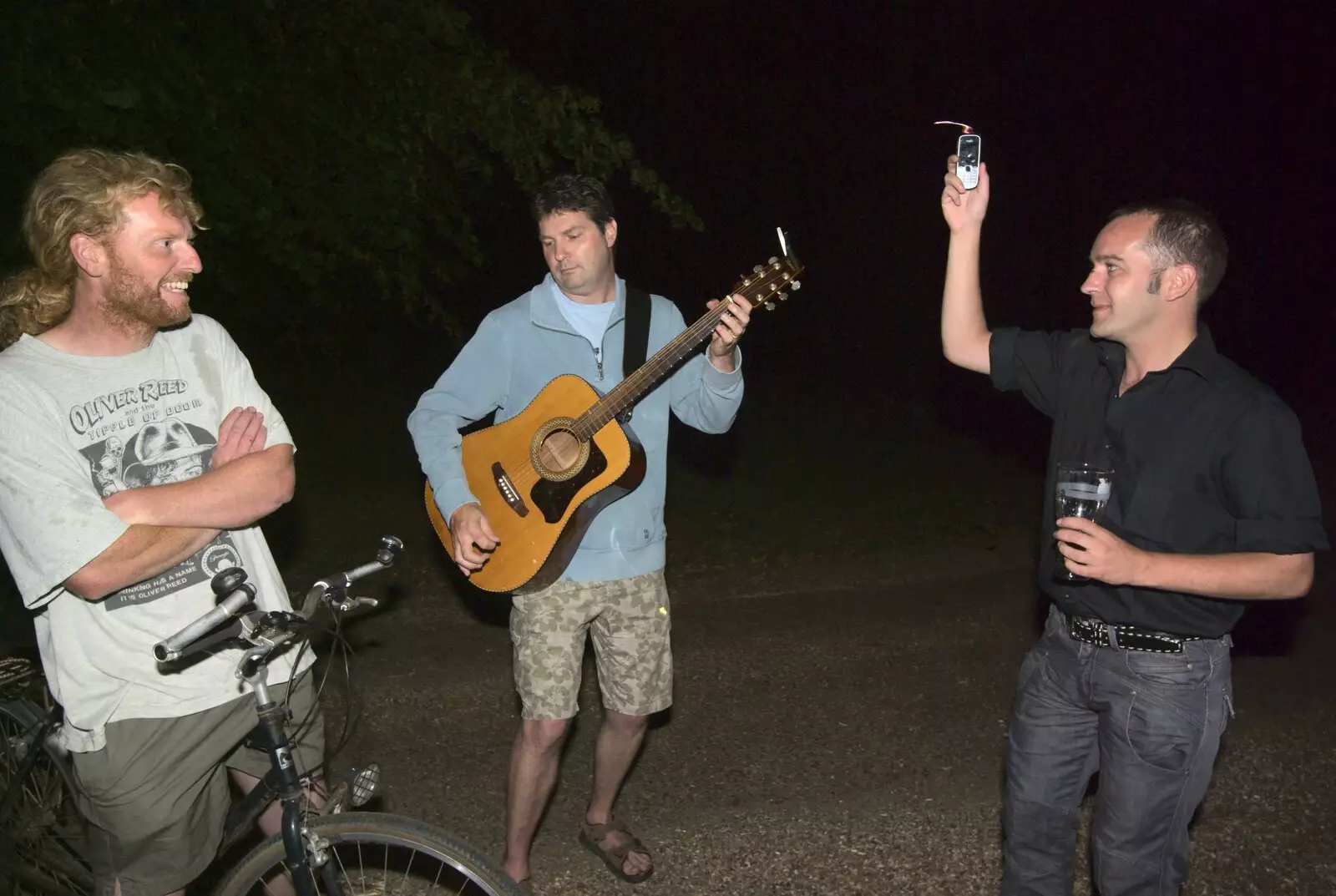 Wavy, Sean and James, from Wedding-Eve Beers at The Swan Inn, Brome, Suffolk - 2nd July 2010