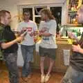 Hanging out in the kitchen, Wedding-Eve Beers at The Swan Inn, Brome, Suffolk - 2nd July 2010