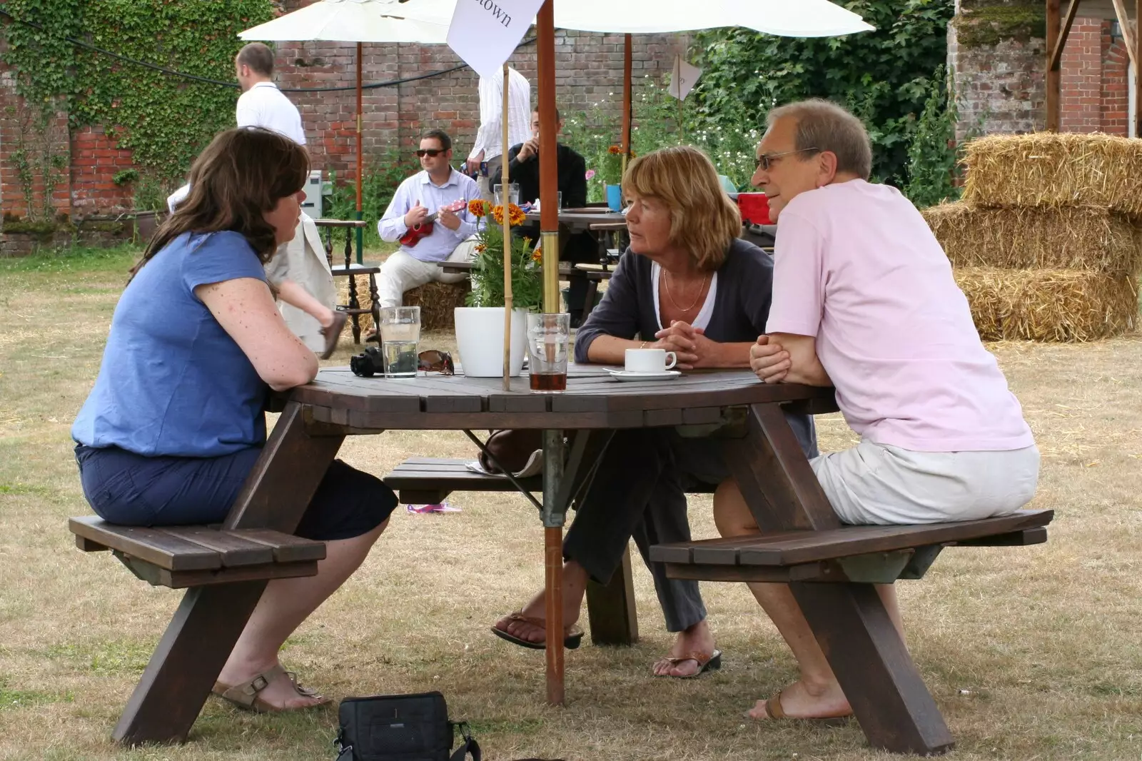 Testing out the walled garden, from Wedding-Eve Beers at The Swan Inn, Brome, Suffolk - 2nd July 2010