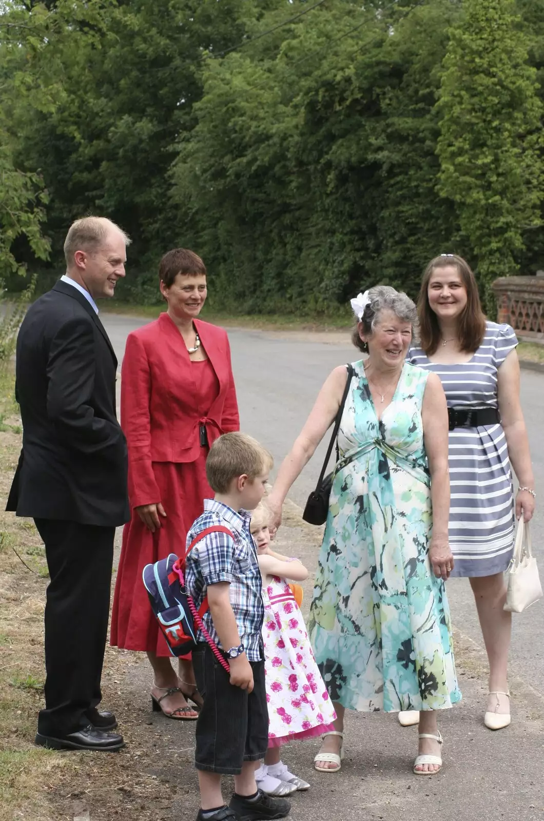 Paul, Pippa, Sylvia and Claire, from Nosher and Isobel's Wedding, Brome, Suffolk - 3rd July 2010