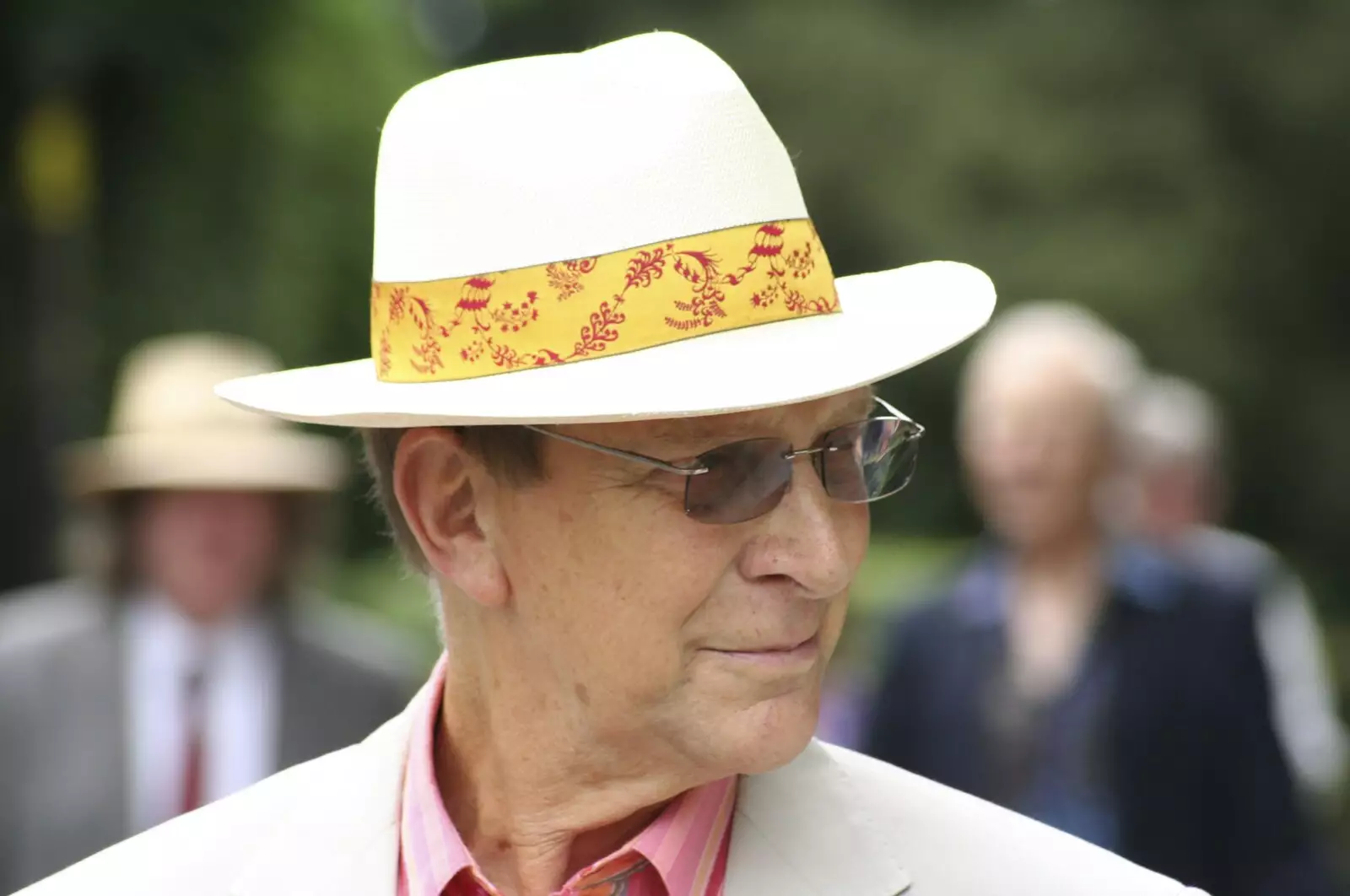 Mike and his hat, from Nosher and Isobel's Wedding, Brome, Suffolk - 3rd July 2010