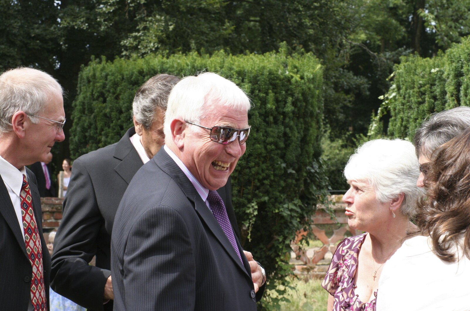 Colin has a laff from Nosher and Isobel's Wedding, Brome, Suffolk - 3rd July 2010