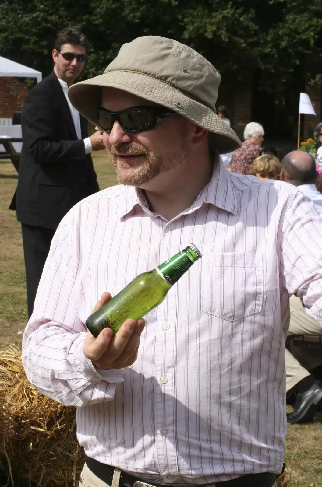 Hamish with a beer, from Nosher and Isobel's Wedding, Brome, Suffolk - 3rd July 2010