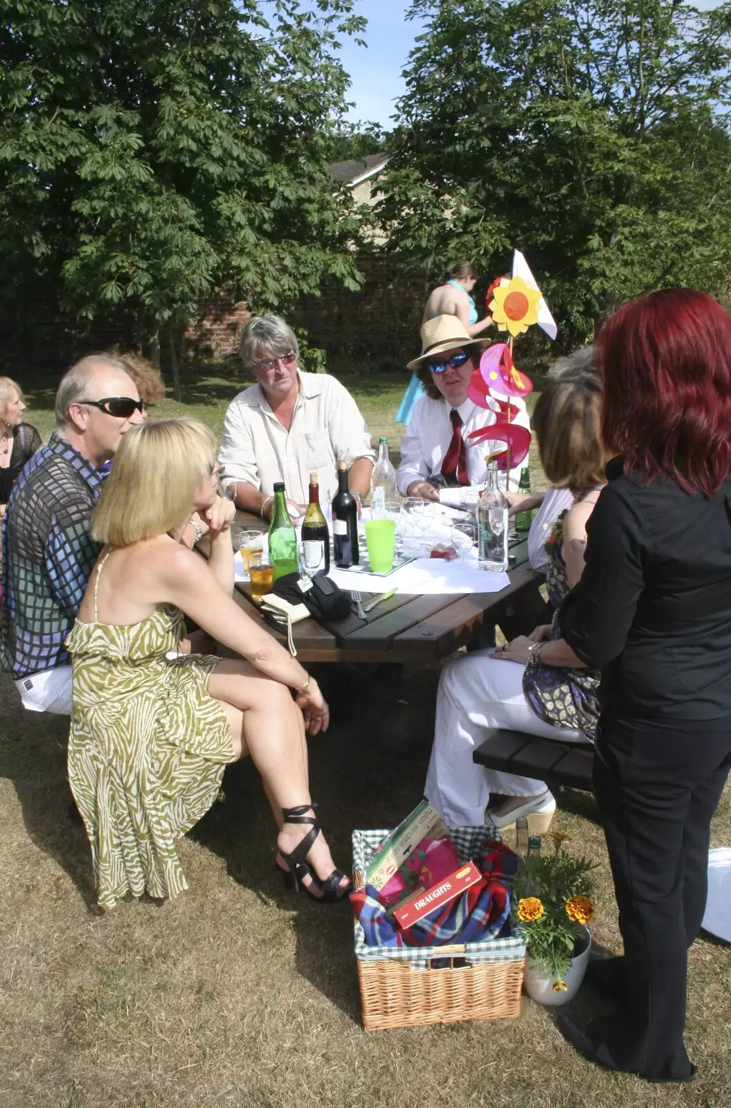 The BBs band table, from Nosher and Isobel's Wedding, Brome, Suffolk - 3rd July 2010