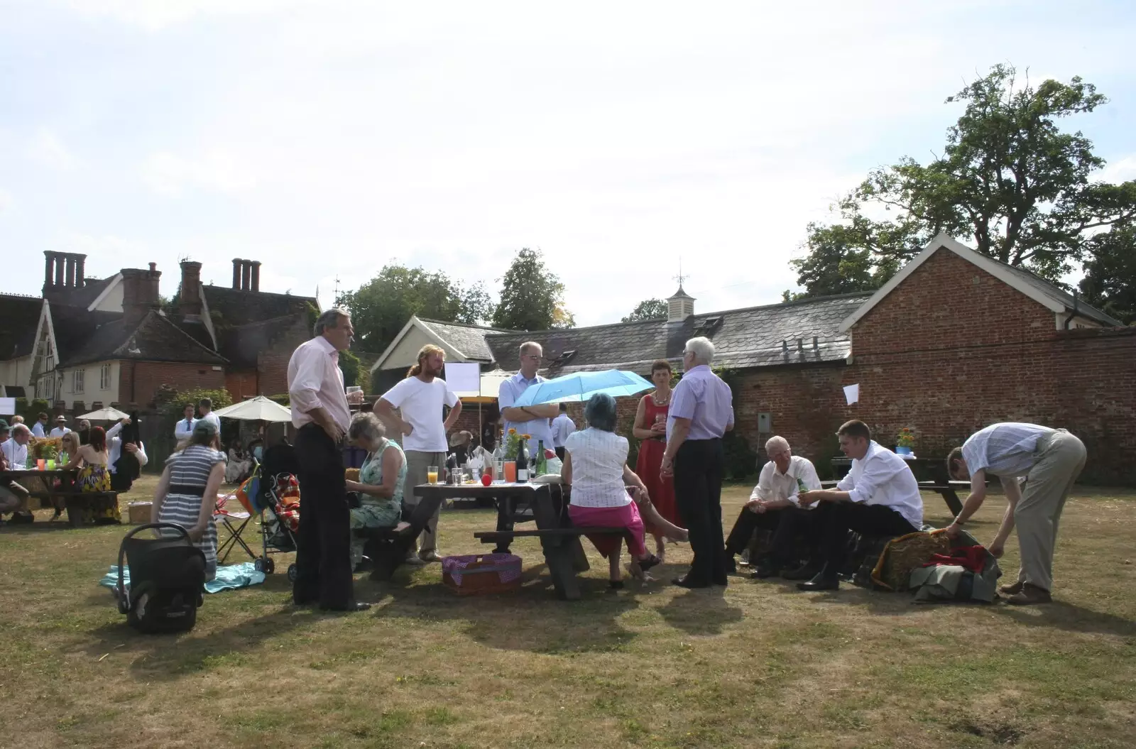 The scene in the walled garden, from Nosher and Isobel's Wedding, Brome, Suffolk - 3rd July 2010