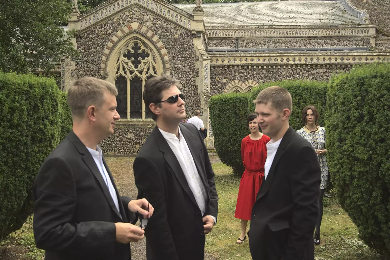 Nosher, Sean and Phil, from Nosher and Isobel's Wedding, Brome, Suffolk - 3rd July 2010