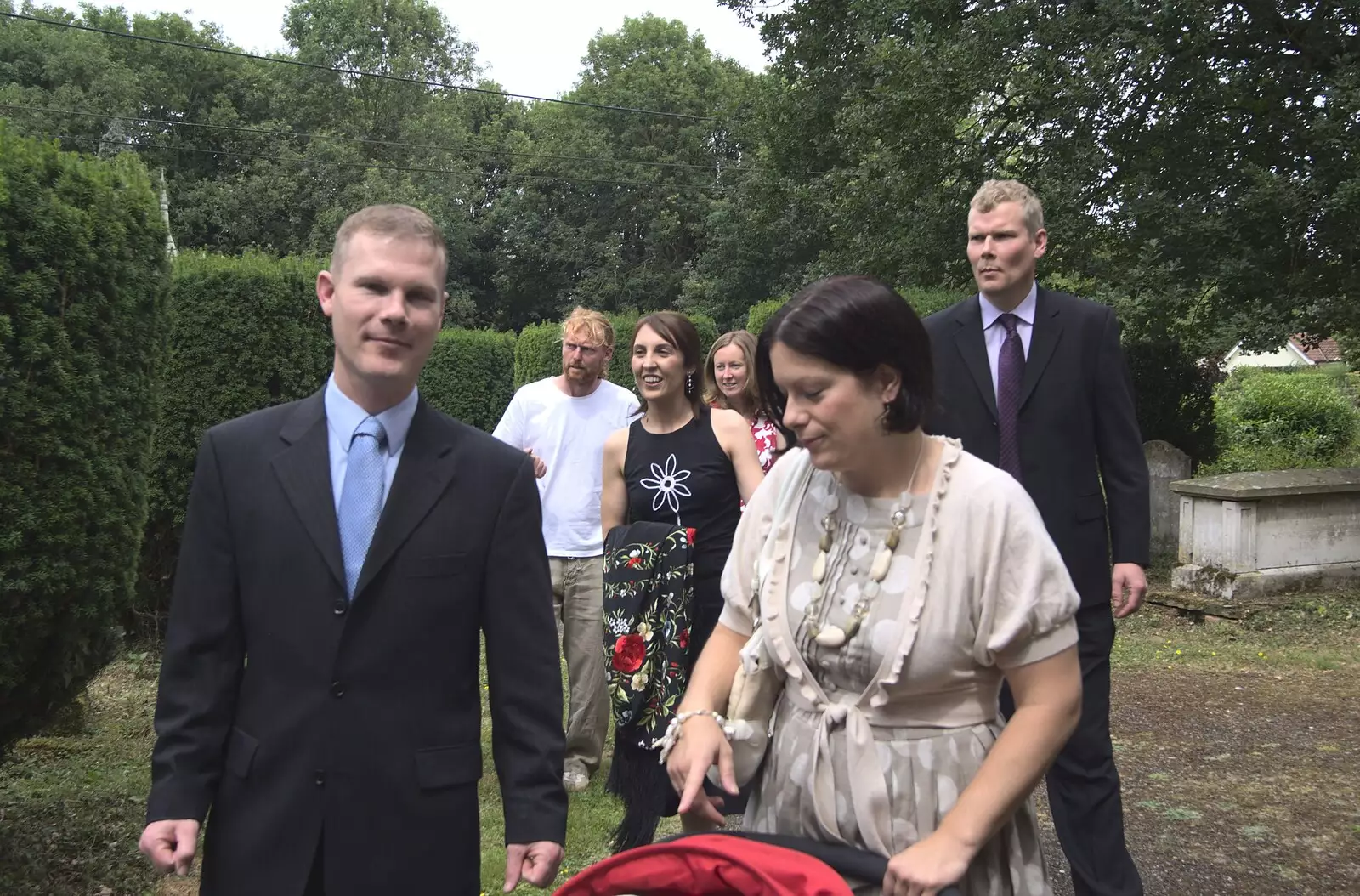 Mikey-P and Clare, from Nosher and Isobel's Wedding, Brome, Suffolk - 3rd July 2010