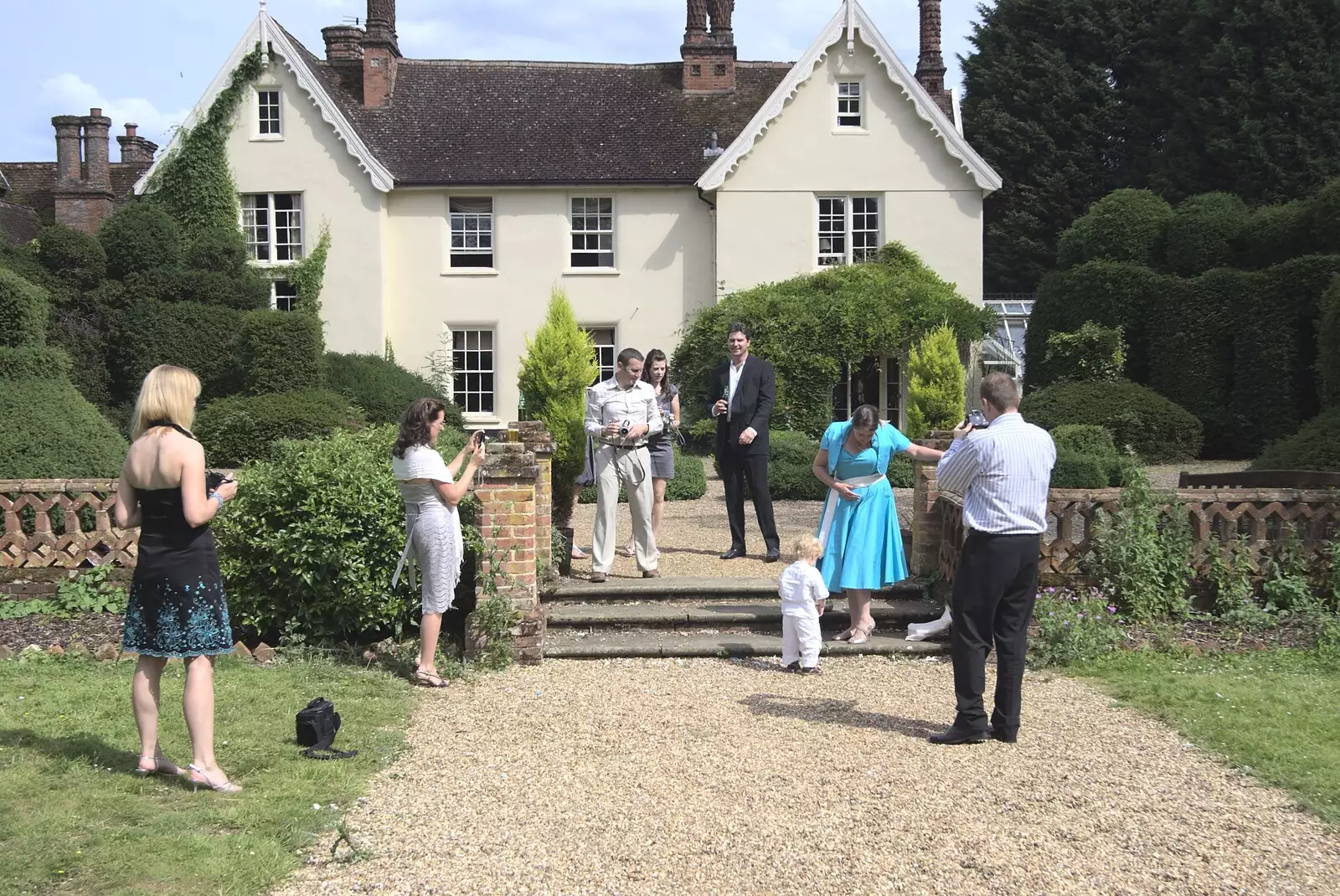 Photos outside the Cornwallis, from Nosher and Isobel's Wedding, Brome, Suffolk - 3rd July 2010