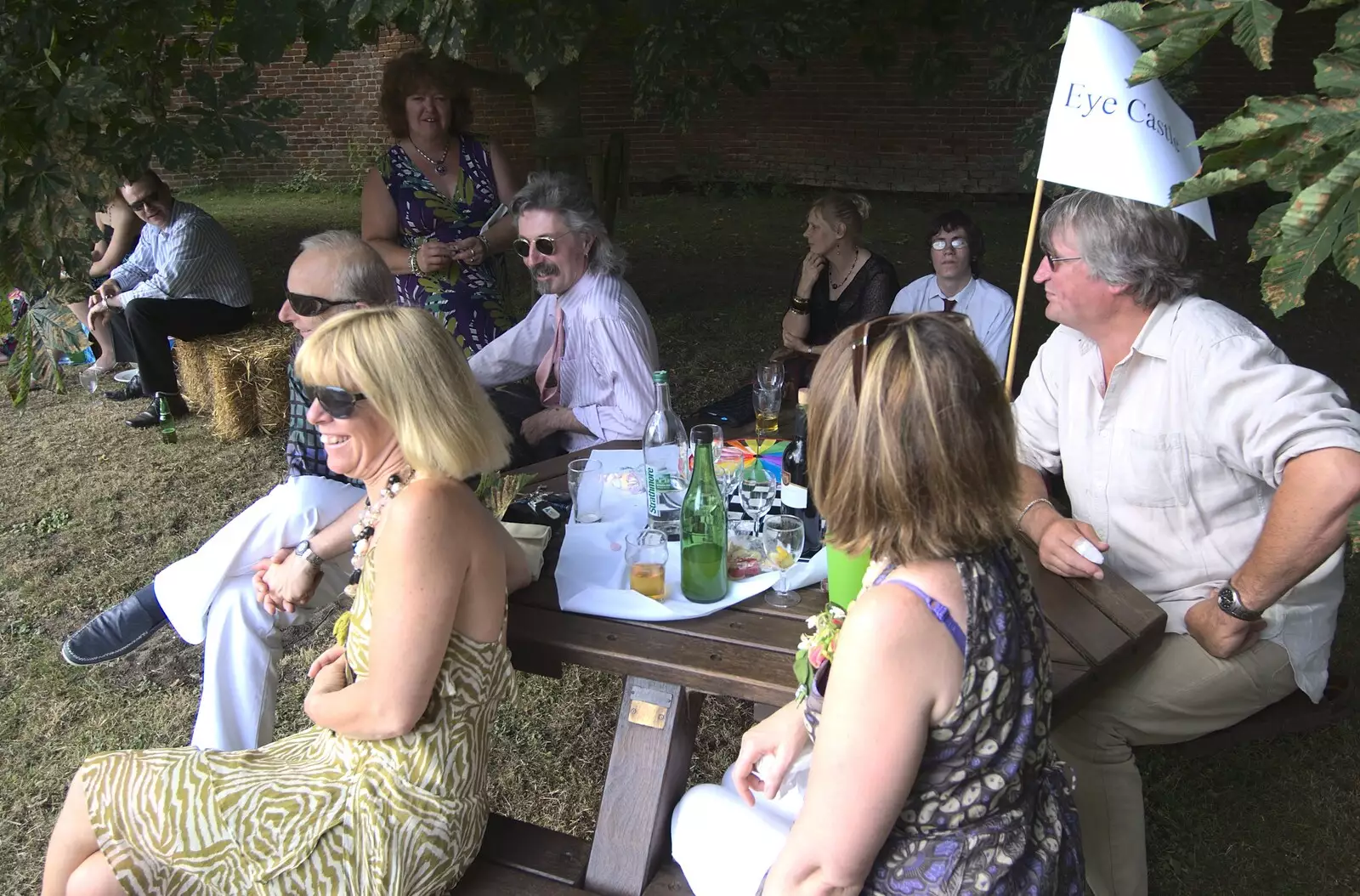 The BBs band table, from Nosher and Isobel's Wedding, Brome, Suffolk - 3rd July 2010