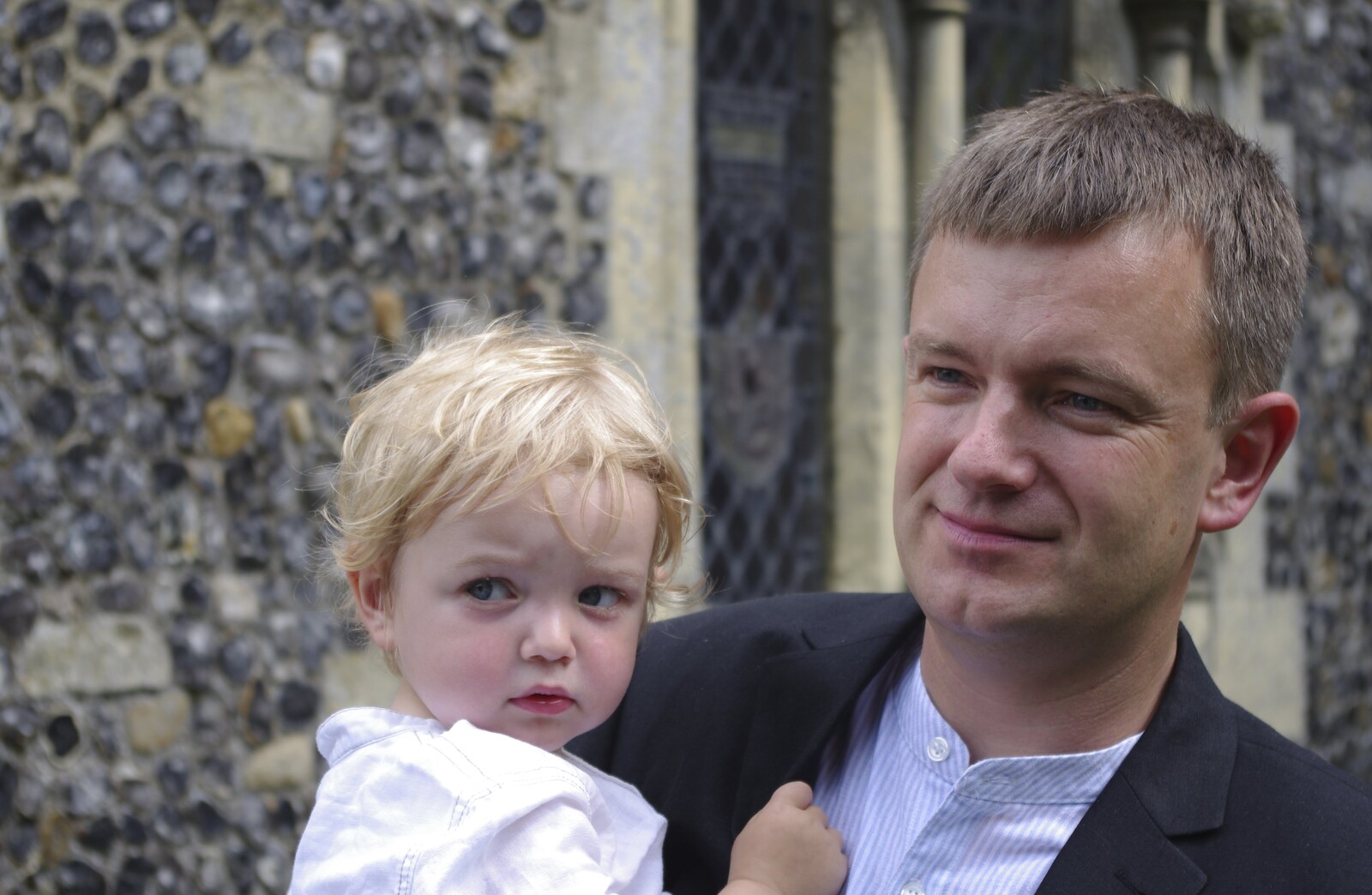 Fred looks uncertain from Nosher and Isobel's Wedding, Brome, Suffolk - 3rd July 2010