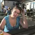 We wait for fish 'n' chips at the Harbour Inn, A "Minimoon" and an Adnams Brewery Trip, Southwold, Suffolk - 7th July 2010