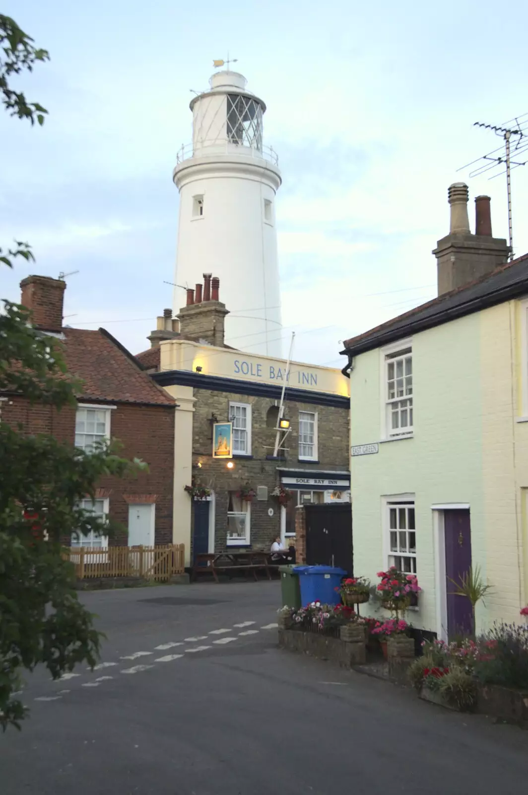 The lighthouse and Sole Bay Inn, from A "Minimoon" and an Adnams Brewery Trip, Southwold, Suffolk - 7th July 2010