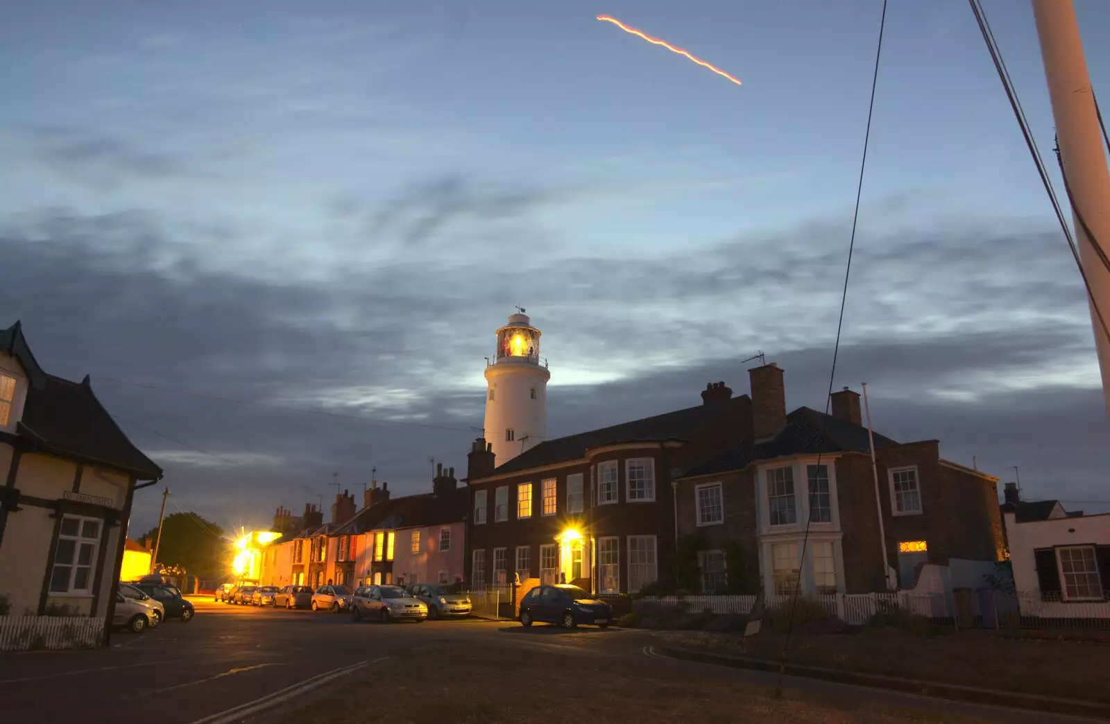 A random Chinese lantern floats by, from A "Minimoon" and an Adnams Brewery Trip, Southwold, Suffolk - 7th July 2010