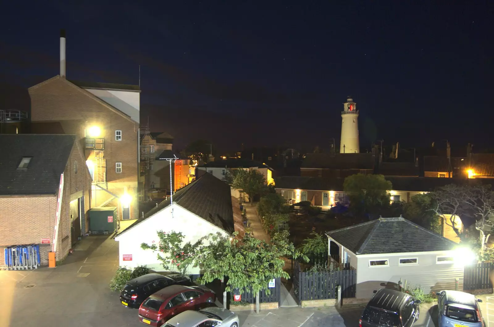 The view from the hotel window at night, from A "Minimoon" and an Adnams Brewery Trip, Southwold, Suffolk - 7th July 2010