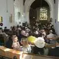 The crowd is ready in the church, Clive and Suzanne's Wedding, Oakley and Brome, Suffolk - 10th July 2010