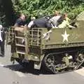 A half-track blocks the A140 at the Cornwallis, Clive and Suzanne's Wedding, Oakley and Brome, Suffolk - 10th July 2010