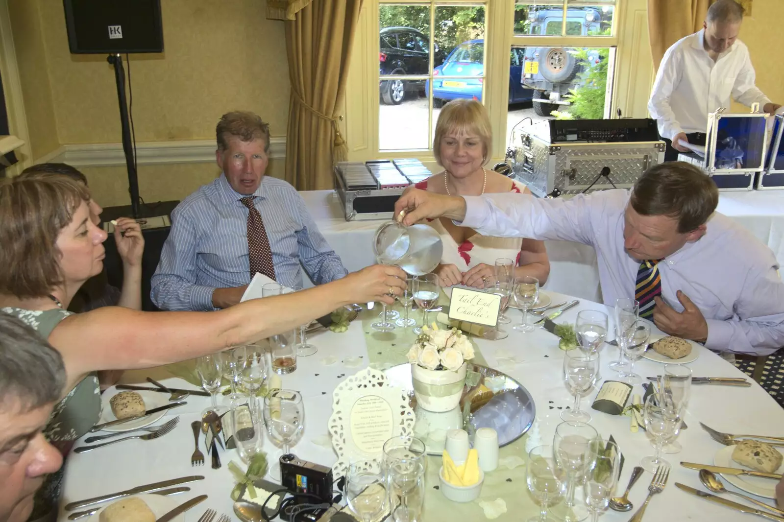 The Tail-end Charlies table, from Clive and Suzanne's Wedding, Oakley and Brome, Suffolk - 10th July 2010