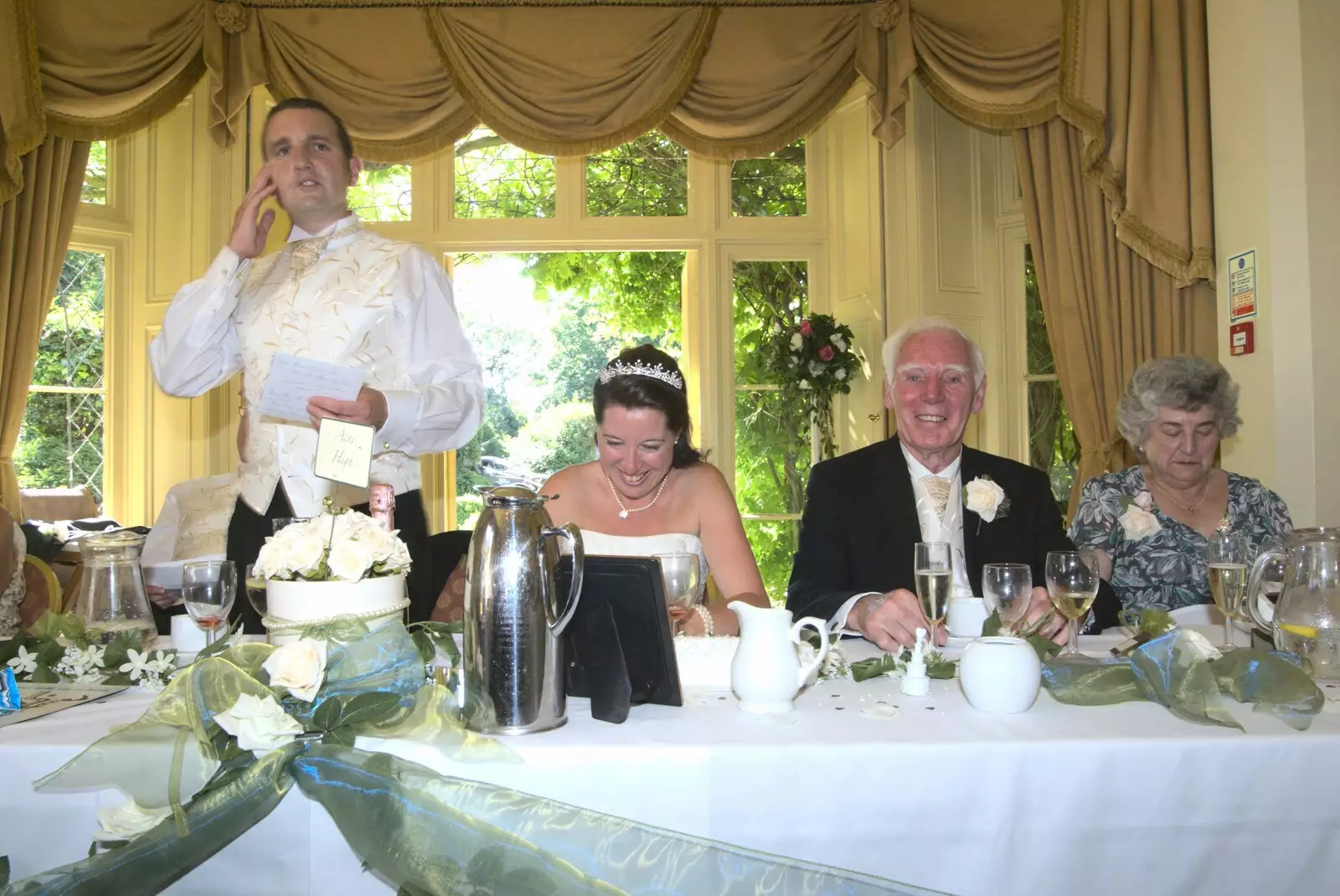 Clive does a speech, from Clive and Suzanne's Wedding, Oakley and Brome, Suffolk - 10th July 2010