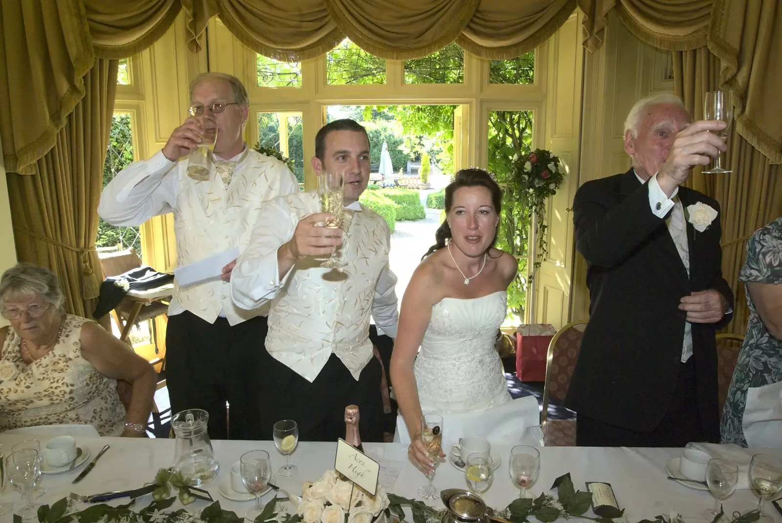 Another toast, from Clive and Suzanne's Wedding, Oakley and Brome, Suffolk - 10th July 2010